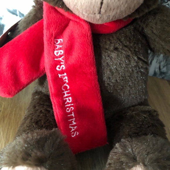 BABY’S 1st CHRISTMAS Teddy Bear Hallmark Plush Toy Stuffed Animal NWT - Picture 2 of 9